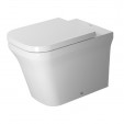 Duravit P3 Comforts Rimless Унитаз напольный без смывного края, пристенный вариант, включая крепление, слив в стену