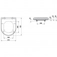 Laufen Sonar Сиденье 450х375х55 мм, съемное с микролифтом, цвет белый