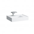 Laufen Kartell Раковина 600х460х120мм без перелива, с 1 отв. под смеситель, со скр сливом, полка справа, с покр. LLC, цвет: белый