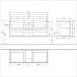 Villeroy & Boch Subway 2.0 Тумба под раковину подвесная 128.7x52x44.9